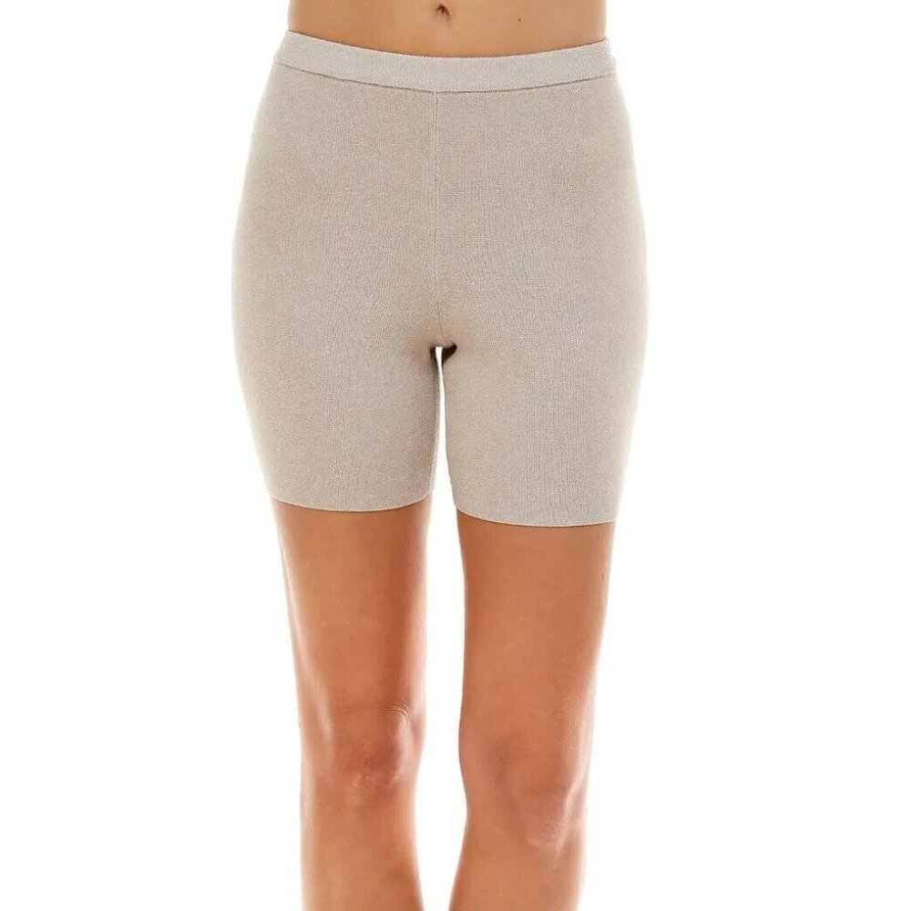 𝅺wayf BNWOT Womens beige knit "luke" biker shorts